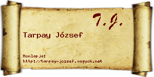 Tarpay József névjegykártya